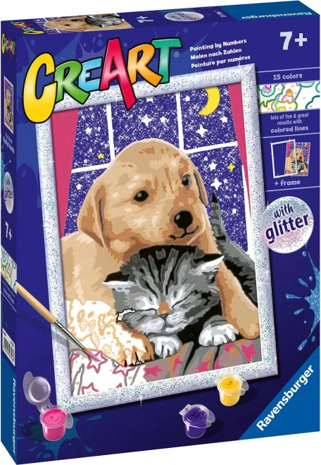 CreArt Fluffy Friends – krāsošana pēc numuriem