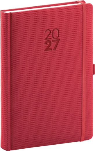 Notique dienas plānotājs Diamante 2027 sarkans 15 × 21 cm