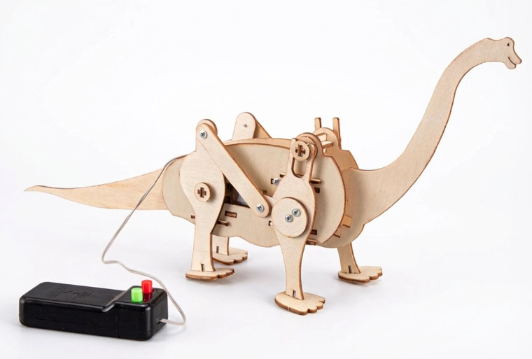 Brahiozaura dinozaura konstruktoru komplekts ar vadu