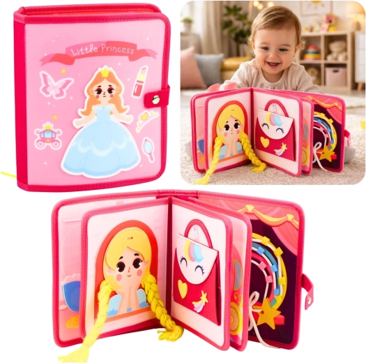 Sensorā auduma grāmatiņa Mazā princese – rozā