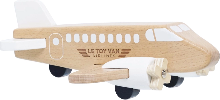 Koka lidmašīna ar kustīgām propelleriem Le Toy Van