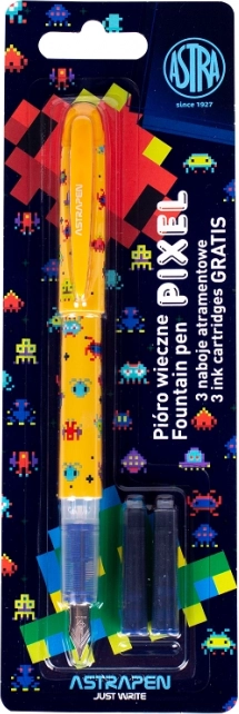 Tintes pildspalva Astra Pixel ar trim kārtridžiem