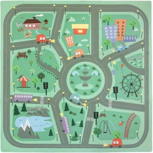 FreeOn Free2Play foam play mat puzzle road (9 pieces)