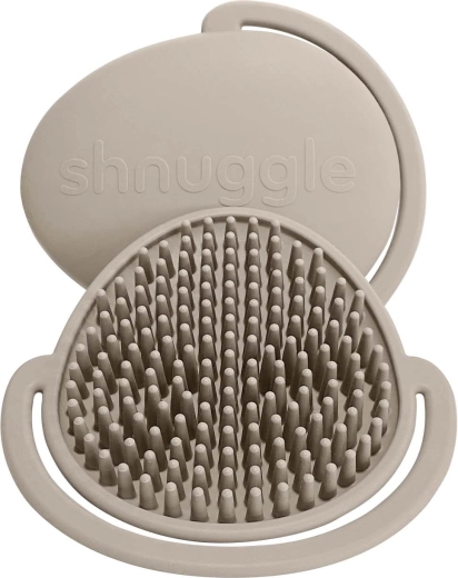Shnuggle baby silicone brush taupe