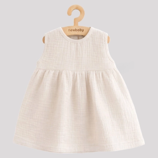 Muslīna zīdaiņu kleita New Baby Ella linen