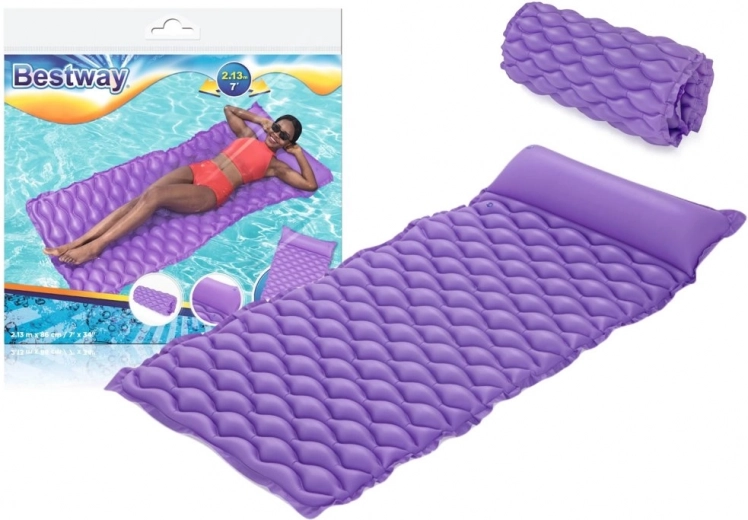 Piepūšamais pludmales guļamkrēsls 213 × 86 cm Bestway – Violeta