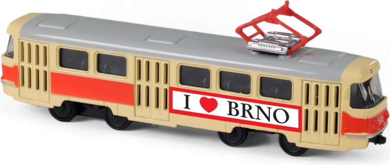 Metāla retro tramvajs BRNO 16 cm 1:87