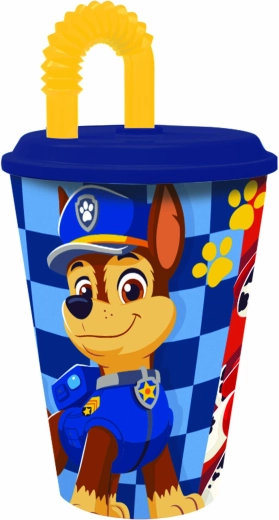 Bērnu krūzīte ar salmiņu PAW Patrol 430 ml, plastmasas