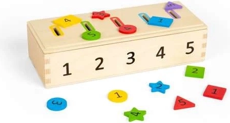 Bigjigs Toys krāsu, formu un skaitļu šķirošana