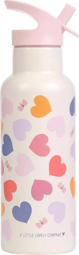 A Little Lovely Company stainless steel drinking bottle 500 ml with heart design