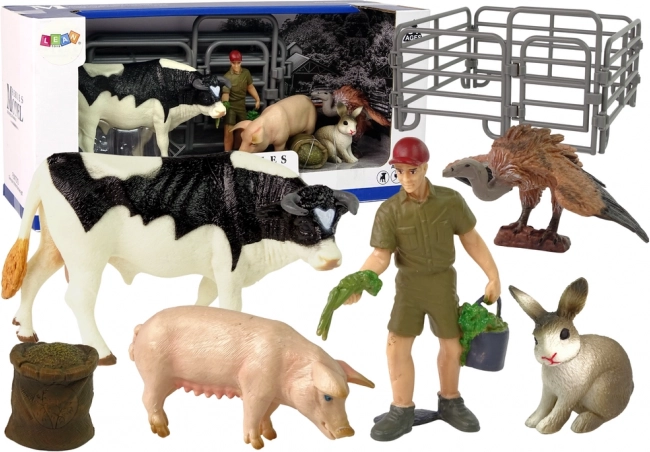 Large set of farm animal figures