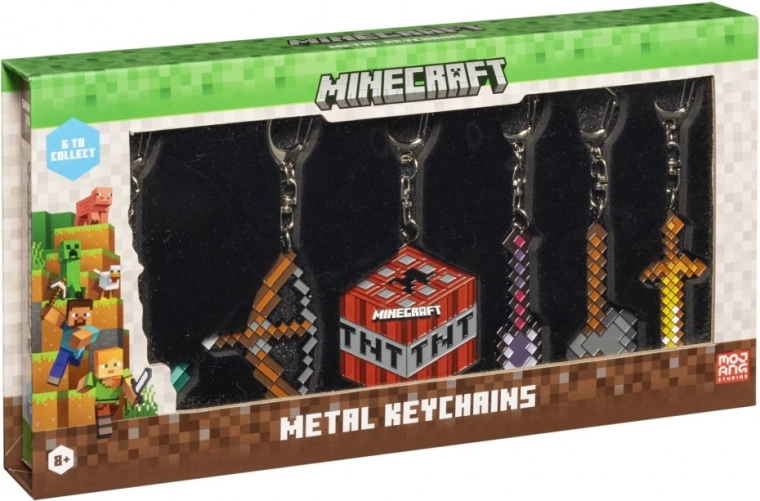 Minecraft metāla piekariņš, 6 gabali Deluxe iepakojumā