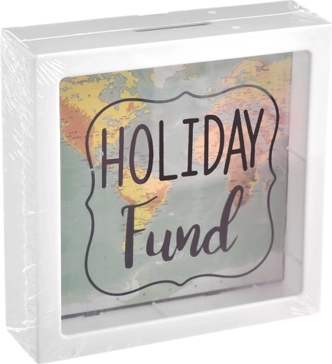 Plastmasas (UH) krājkase ar kartes motīvu Holiday 15 × 5 × 15 cm