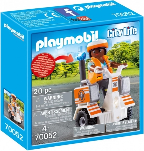 Playmobil City Life glābējs uz segveja ar piederumiem