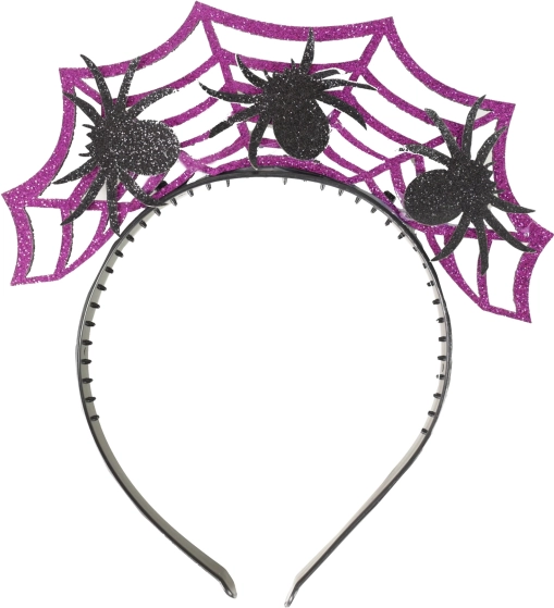 Halloween headband purple with spider