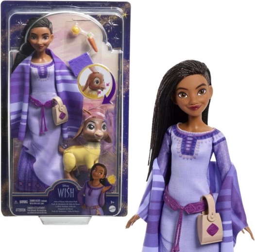 Disney Wish lelle Aša no Rosas – piedzīvojumu komplekts ar aksesuāriem