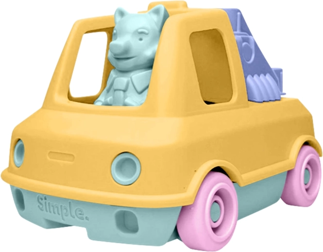 Oranža ugunsdzēsēju auto smiltīm un ūdenim Simple.