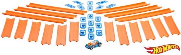 Hot Wheels mega sacīkšu trase ar sudraba autiņu