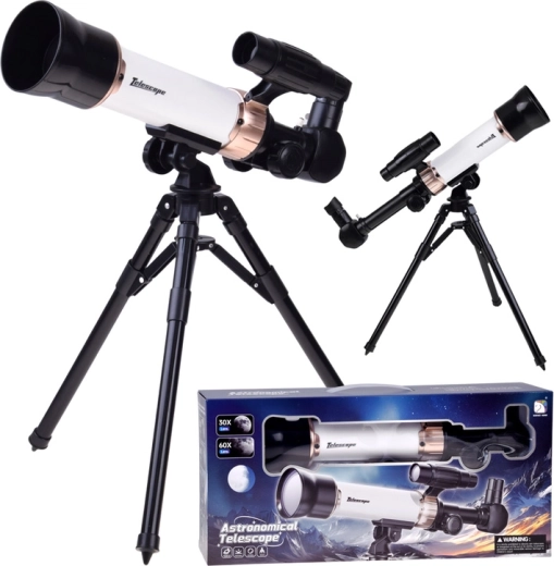 Astronomiskais teleskops bērniem 30x/60x ar statīvu un meklētāju