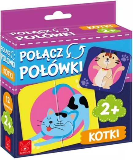 Pāru puzle jautri kaķēni