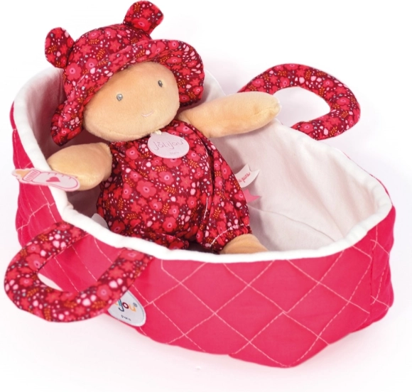 Doudou Jolijou lelle rozā pārnēsāšanas somā 20 cm
