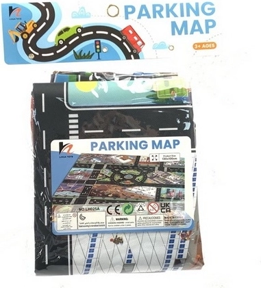 City Play Mat with Roads and Traffic Signs 130 × 100 cm