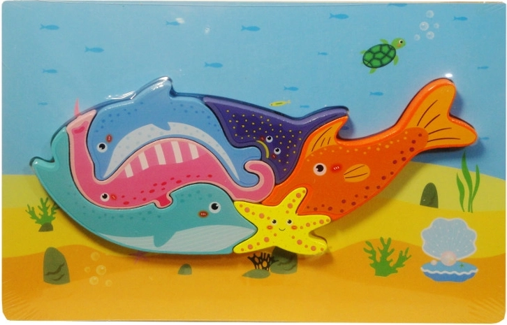 Wooden Whale Puzzle – Sea Animals for Kids