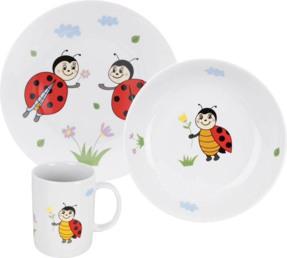 Children’s Dinner Set – Ladybug (3 pcs)