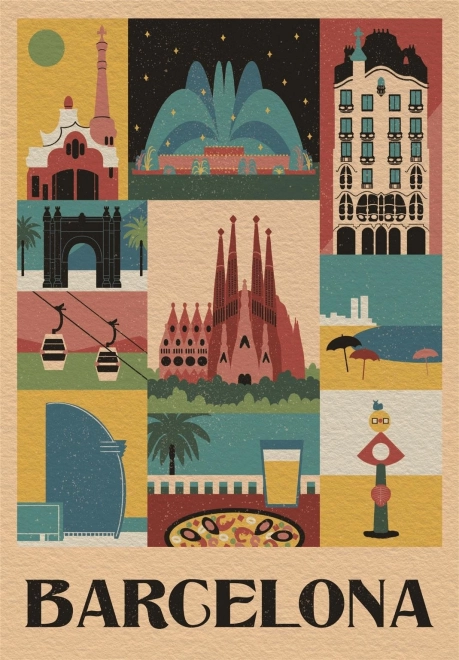 Puzzle 1000 pieces Style in the City Barcelona – compact box