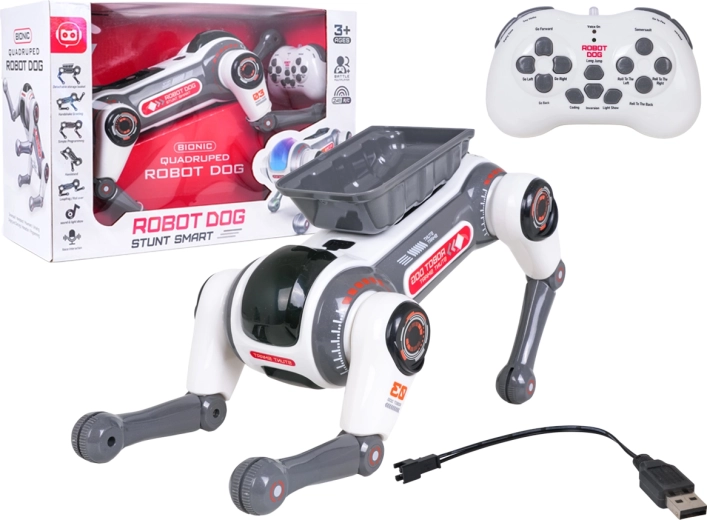 Remote-controlled robotic dog Aidog with lights - 1 piece