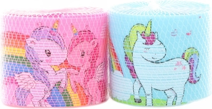 Plastmasas spirālatsperīte ar vienradža motīvu