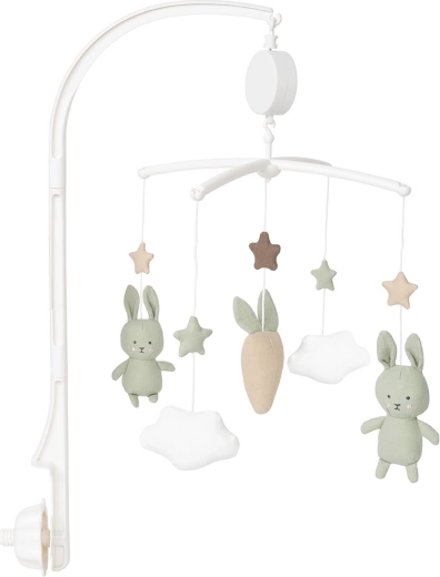 Jabadabado musical crib mobile bunny green