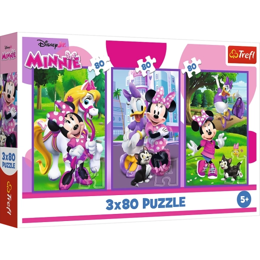 Puzle 3x80 Minnie un draugi no Disney Trefl