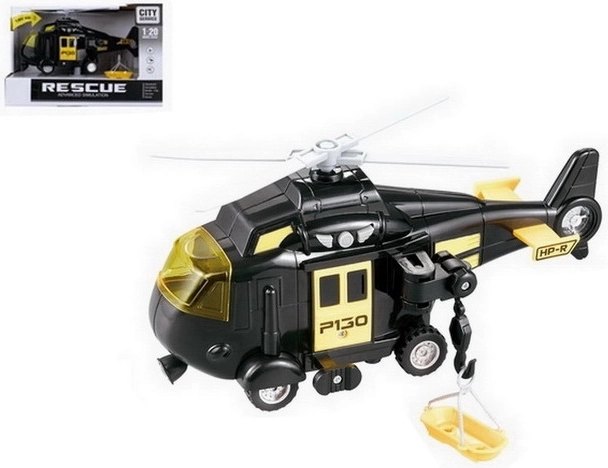 Glābšanas helikopters ar gaismu un skaņu