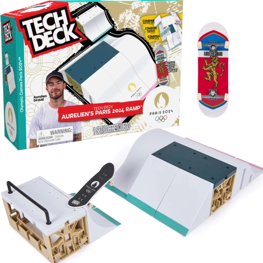 Tech Deck rampa Aurelien Giraud Paris 2024 ar fingerboardu