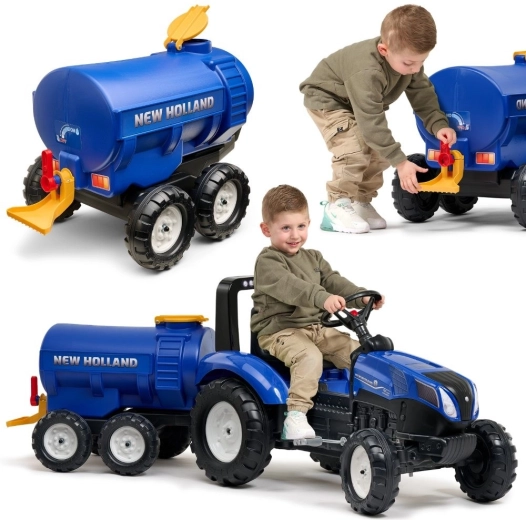 Falk piekabe–cisterna ar krāniņu NEW HOLLAND – zila