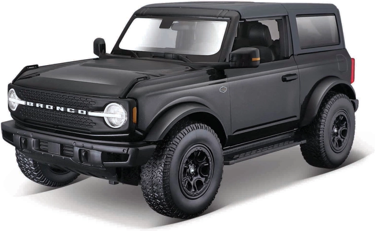 Ford Bronco Wildtrak 2021 metāla modelis melns 1:18