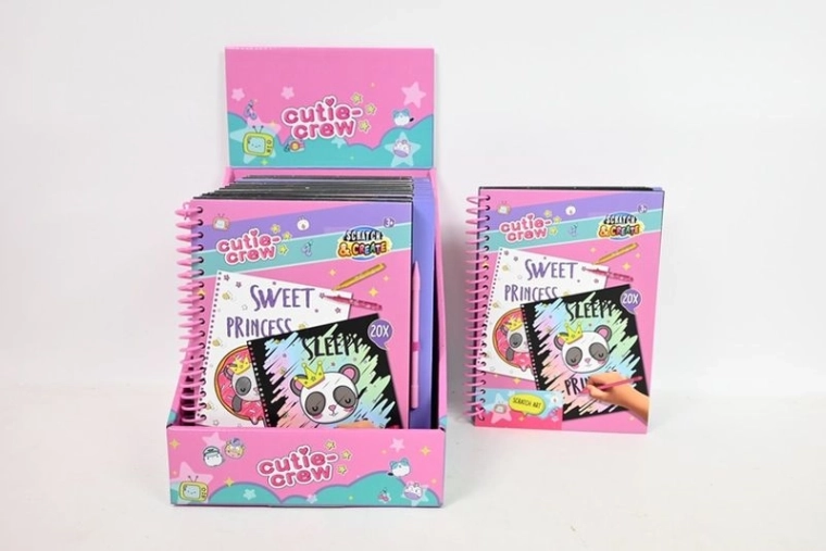 Cutie Crew scratchbook – radošs skrāpējamais radošais bloks
