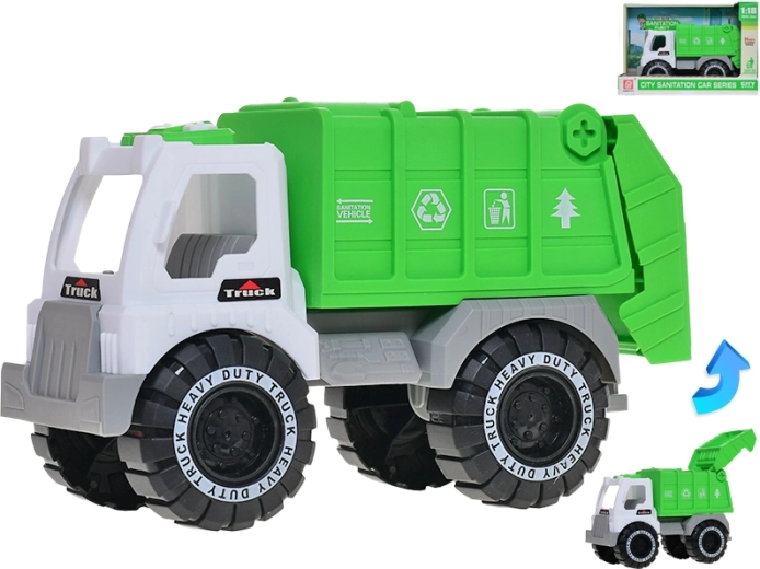 Atkritumu savākšanas auto 21,5 cm ar brīvgaitu
