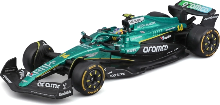 Bburago Aston Martin AMR25 2025 #14 Fernando Alonso 1:43 dekoratīvā kastītē