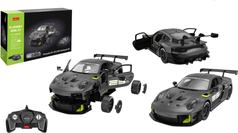 Porsche 911 GT2 Remote-Controlled Car Building Set, 26 cm