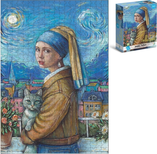 Puzle “Meitene ar pērli” 500 gabali (47 × 33 cm) kastītē