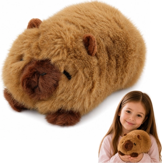 Plīša kapibara brūna 16 cm - 1 gab.