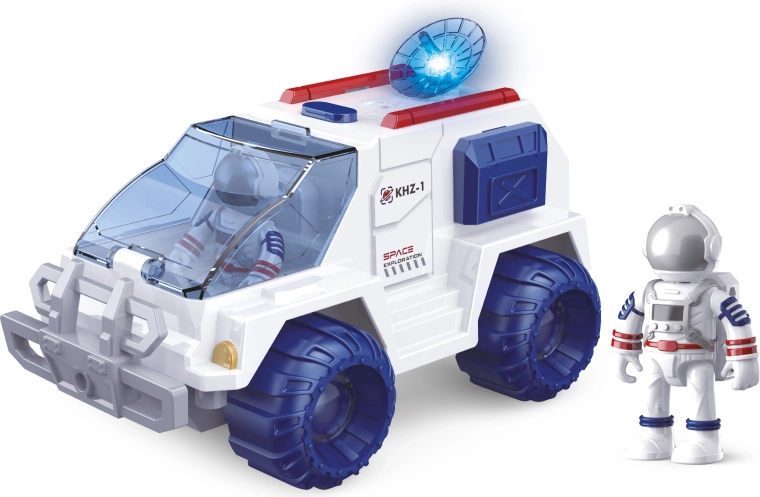 Kosmosa transportlīdzeklis ar kosmonautu un efektiem 17 cm