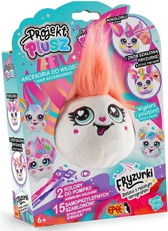 Plush Iskierka with a Handheld Airbrush