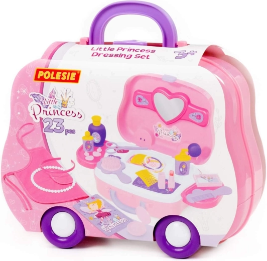 Koferītis uz riteņiem mazajām princesēm
