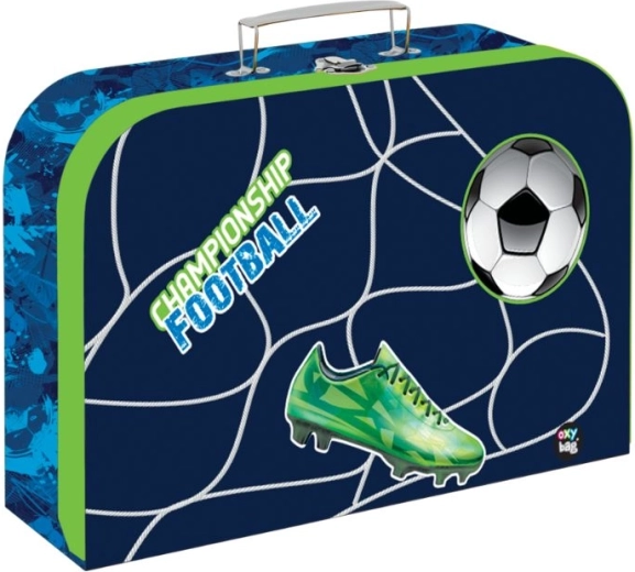 Children’s laminated case with football motif 34 cm