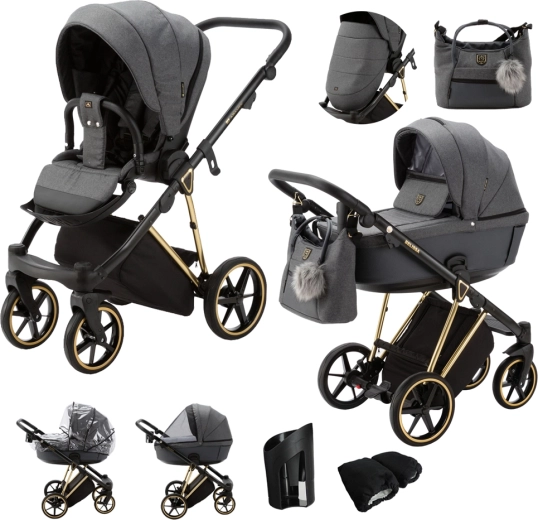 Adamex Belissa Special Edition 2-in-1 stroller graphite/gold