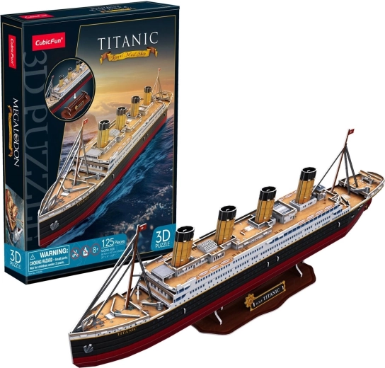 CubicFun 3D puzle Titanic, 125 detaļas