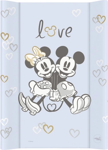Ceba Baby pārtinamais paliktnis ar cietu pamatni Comfort 50 × 70 Disney Minnie & Mickey zilā krāsā